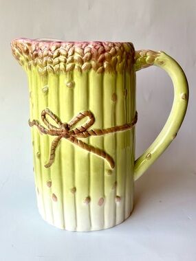 Albert Kessler Vintage Majolica Asparagus Pitcher